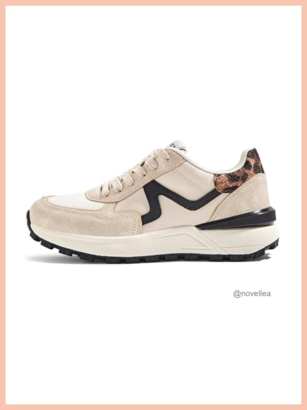 Retro Women's Walking Sneakers Chunky Faux Leather Suede Lace-Up